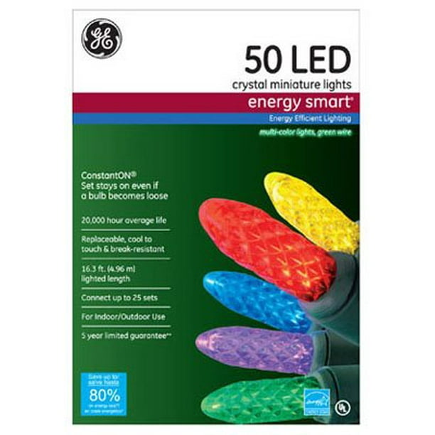 GE Multicolored 50 Miniature Lights Constant ON 